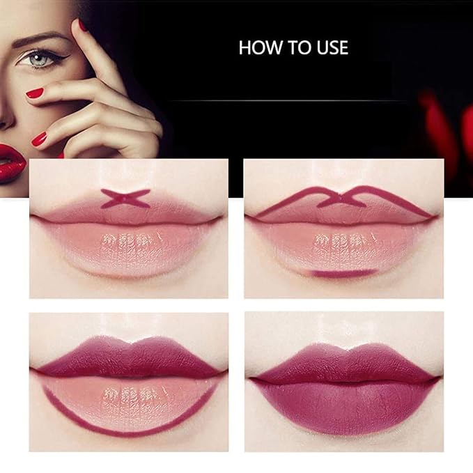 Matte Lip Liner Pencil, Professional Long Lasting Lip Liner Pencil Lip Liners, Pack of 12