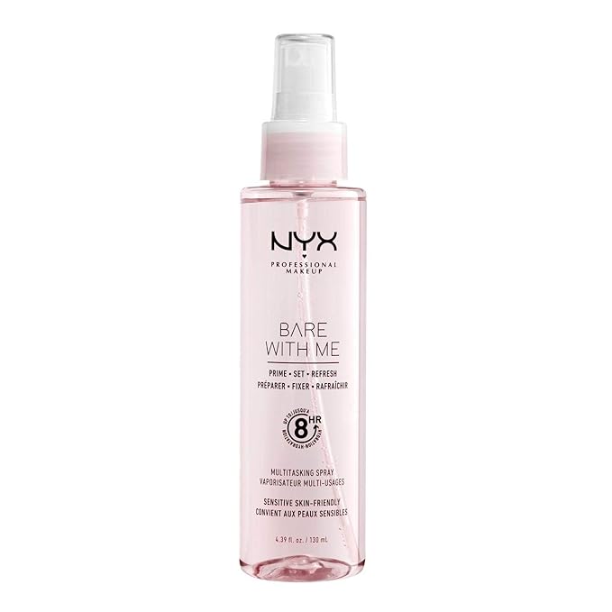 NYX PROFESSIONAL MAKEUP Bare With Me Multitasking Face Primer & Makeup Setting Spray, Hydrating Face Mist for up to 8HR Wear, Long-Lasting, Vegan Formula