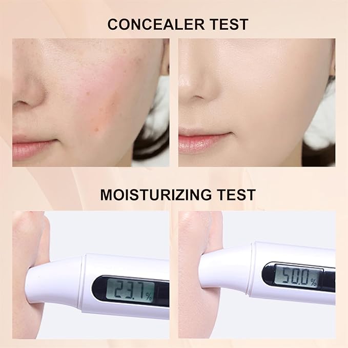 Mushroom Head Air Cushion CC Cream Foundation Moisture Cushion BB Cream for Women & Girls All Skin, Waterproof Full Coverage Self Adjusting Concealer (Natural)