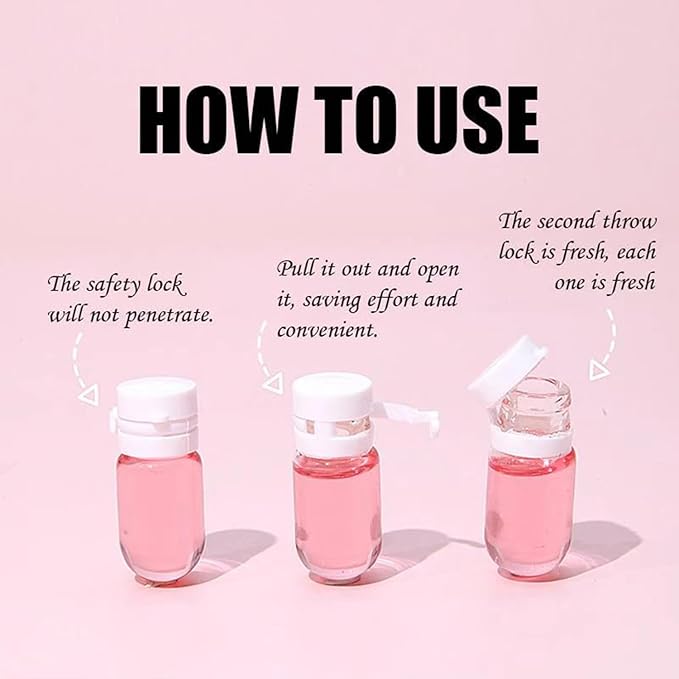 Natural Makeup Remover OLI,Makeup Remover Oil Mini and Gentle Cleansing Remover Oil for All Skin Types-Nourishing and Gentle,Individually Packaged -Travel-Friendly(Rose 20 Pcs)