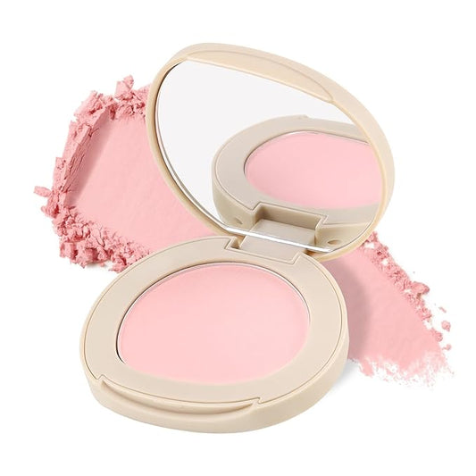 Boobeen Powder Blush Matte Single Color, Pressed Face Makeup for Colorful, Long-wear Glow, Natural Flush Tint for Cheeks