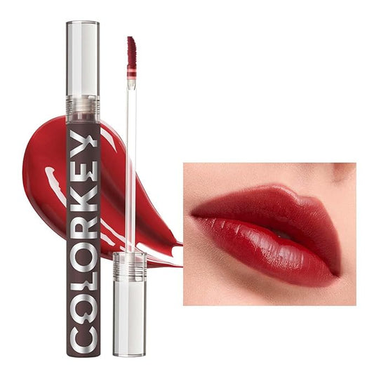 COLORKEY Lip Gloss Mirror Series, Hydrating Lip Gloss with Essential oil, High Shine Glossy Lip Tint, Hydrated & Fuller-looking Lips, Long-Lasting Liquid Lipstick(R702)