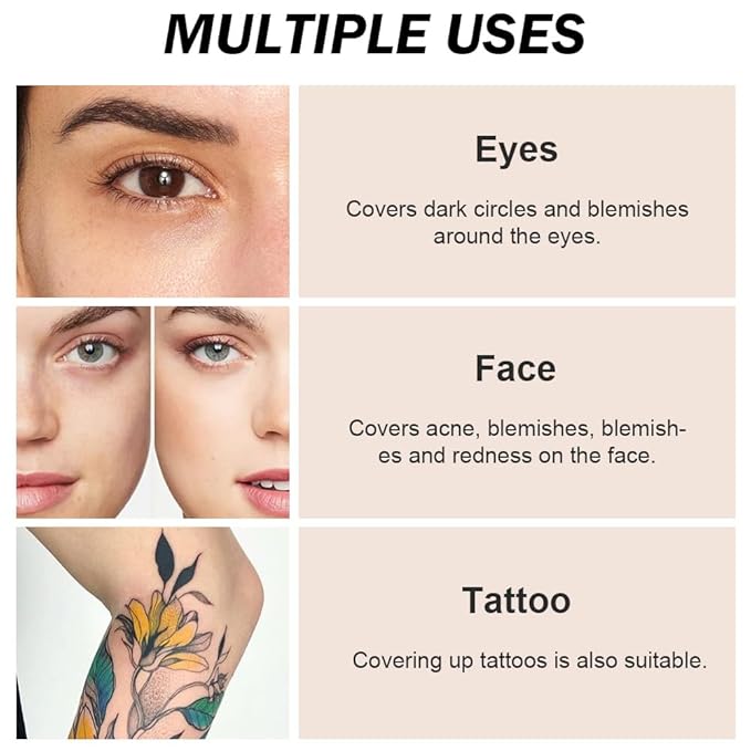 Kaely Pot Concealer Full Coverage Set, Under Eye Brightener Color Correcting Concealer for Dark Circles, Waterproof Foundation Face Makeup Brush Kit, Eye Ring Corrector de ojeras, 05 MEDIUM HONEY