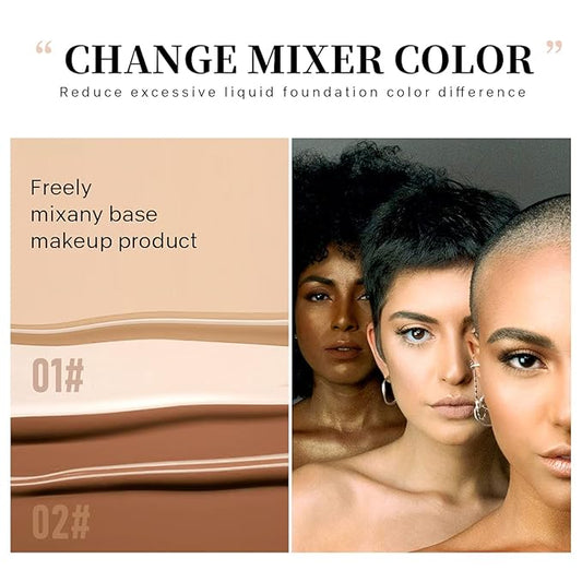 KISSIO Foundation Mixer,Foundation Mixing Pigment,Color Corrector,Foundation Adjusting Drops for Dark Foundation,Smooth and Easy to Use,Blends Easily With Foundation,1.06 oz(01# cream)