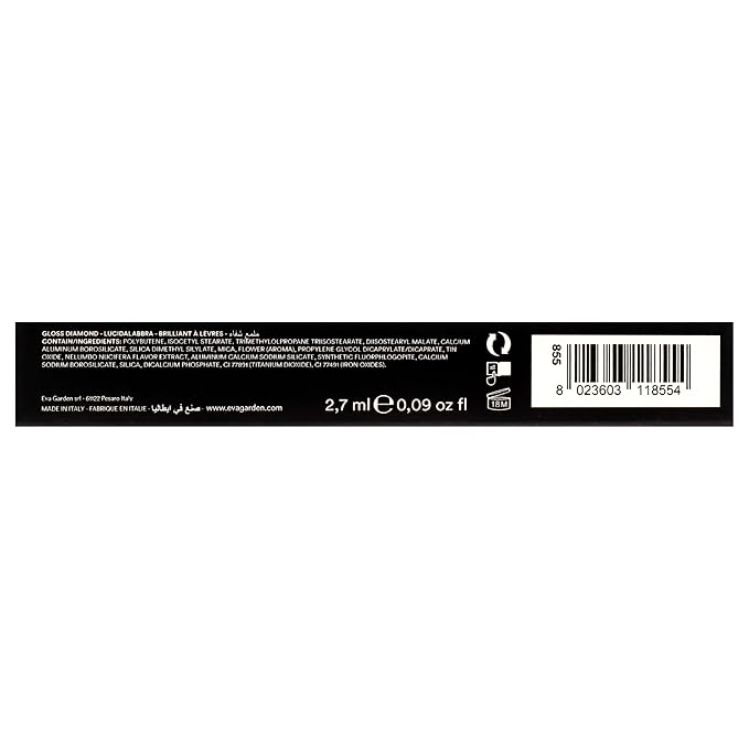 Diamond Lip Gloss - Concentration of Pearls Gives Dazzling Shine - Light and Moisturizing Film with Excellent Hold - Spreads Evenly with No Stickiness - 855 Clubber - 0.09 oz