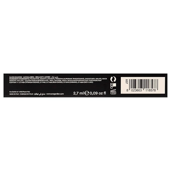 Diamond Lip Gloss - Concentration of Pearls Gives Dazzling Shine - Light and Moisturizing Film with Excellent Hold - Spreads Evenly with No Stickiness - 857 Iridescence Pink - 0.09 oz