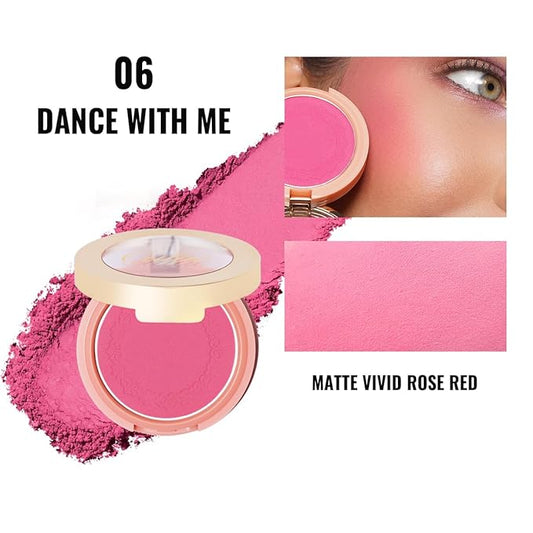 Oulac Blush Makeup For Cheeks in Dark Shade,High Pigment, Easy To Blend,02 Cheek to Cheek & 06 Dance With Me