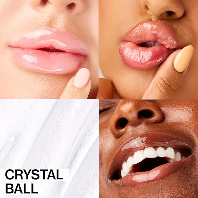 wet n wild Lip Oil - Lightweight, Non-Sticky, Hydrating & Nourishing Formula with Marula, & Jojoba Oils, Vegan & Cruelty-Free - Crystal Ball (Pack of 2)