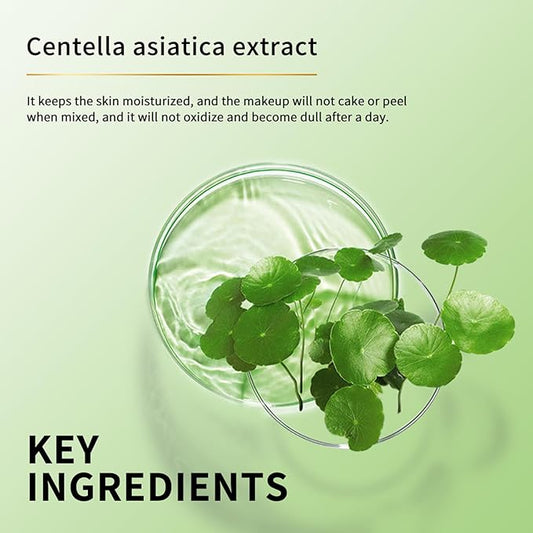 Colour Changing Foundation With Centella, CC Red Correction Cream, Color Correcting Formula for Blemishes, Red Skin, & Acne Marks, Liquid Foundation for Women-Purple