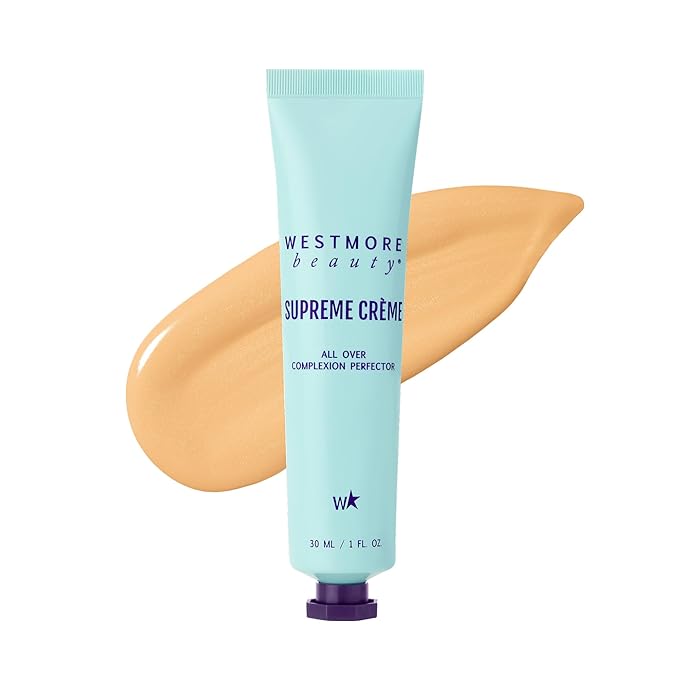 Westmore Beauty Supreme Creme All-Over Complexion Perfector – Long-Lasting CC Cream Foundation - Waterproof & Transfer-Resistant Skin Tint - 1 Oz (Light)