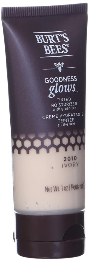 Burt’s Bees Goodness Glow Tinted Moisturizer, Rich in Antioxidants, Ivory, 1.0 Ounce