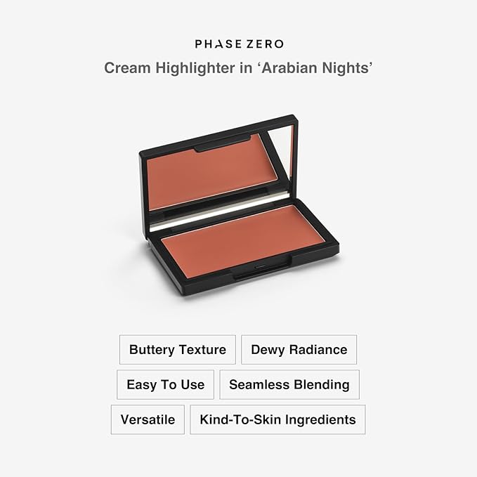 Phase Zero Makeup Cream Blush - "Arabian Nights" - 4g / 0.141oz - Long Lasting, Easy to Use, for a Radiant, Natural, Luminous Skin