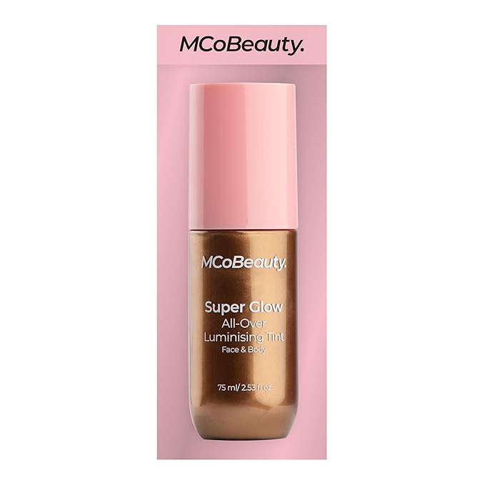 MCoBeauty Super Glow All-Over Luminising Tint - Bronze Skin Enhancer with Subtle Shimmer, Vegan, Cruelty Free Cosmetics