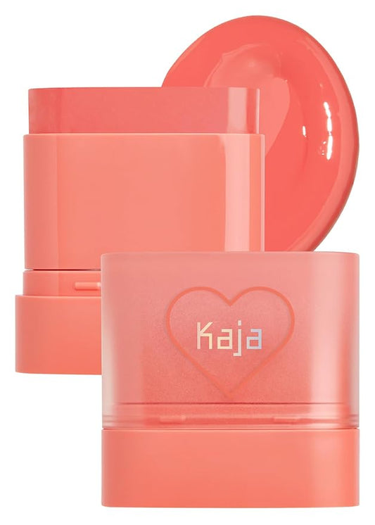 Kaja Dewy Bar - Creamy Multi-Stick Blusher & Lip Balm 03 Peach Cobbler,10g + Juicy Glass Lip Oil 05 Plum Paloma Bundle