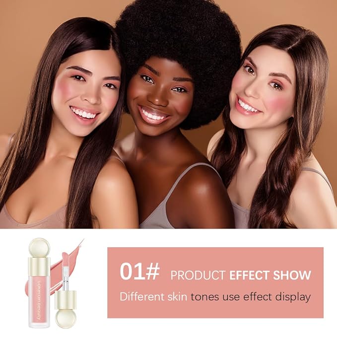 Liquid Blush For Cheeks, Soft Velvet Cream Blush Face Blush Makeup, Pink Blush Red Blush Skin Tint, Natural-Looking Matte Finish Makeup Blush Stick, Waterproof&Long Lasting Dewy Cheek Tint, Moisturizing&Lightweight Blendable Feel Blush Makeup (1#)