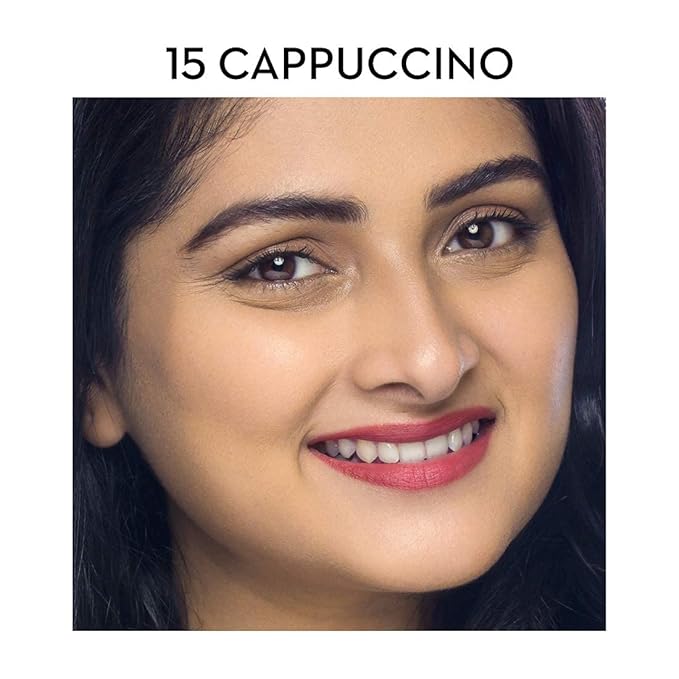Sugar Cosmetics Set The Tone Tinted Powder15 Cappuccino (Light-Medium) Long-Lasting, Oil-Controlling, Smooth Application