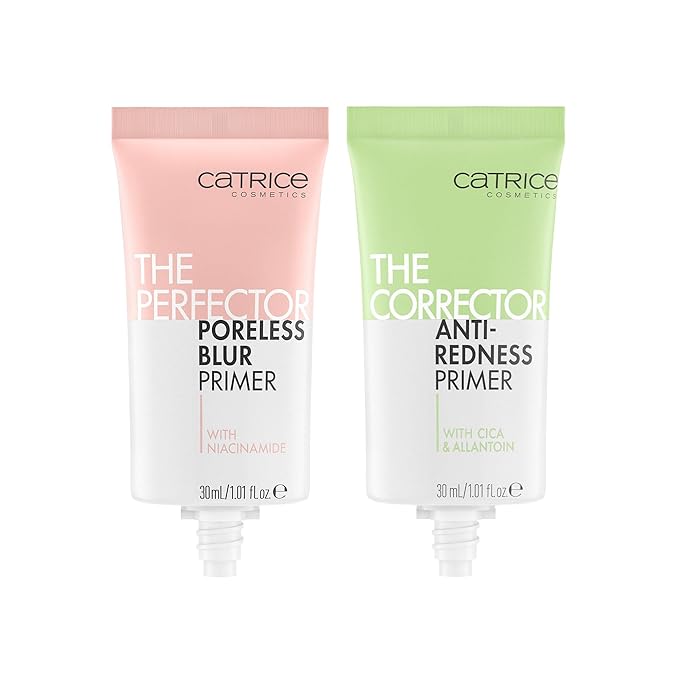 Catrice | Perfector Poreless Primer & Corrector Anti-Red Primer Bundle | Full Coverage Makeup | Vegan & Cruelty Free