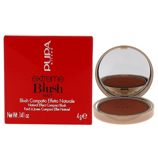 PUPA Milano Extreme Blush Matt - Lightweight - Pure Matte Color - Fresh And Natural Effect - Ultra Soft Texture Merges Perfectly With Skin - Suitable For All Skin Types - 002 Natural - 0.141 Oz