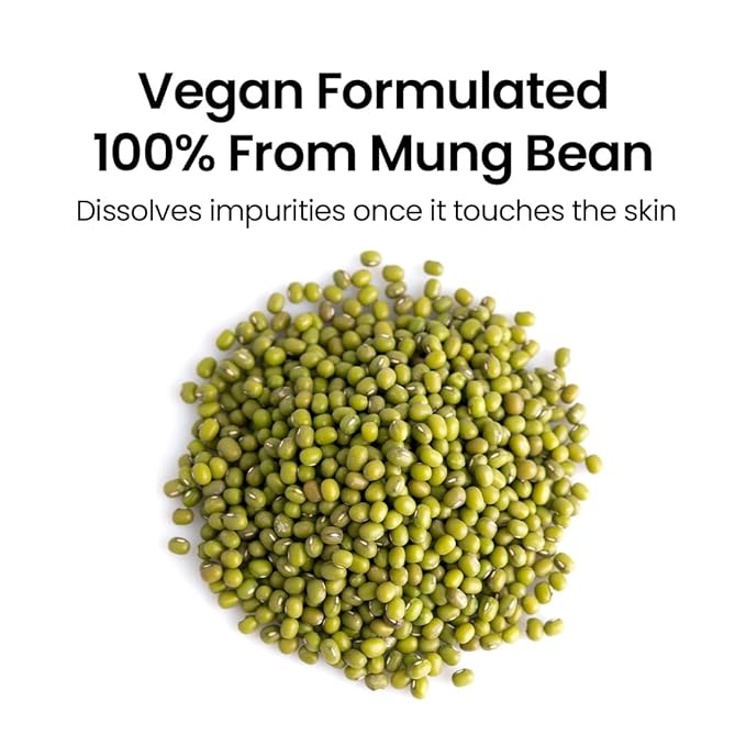 beplain Mung Bean Cleansing Oil(6.76fl.oz/200ml)| Fragrance-Free | Non-Comedogenic Tested| Makeup Blackhead Remover & Deep Pore Cleanser| Suitable for Sensitive Skin| Double Cleansing Korean Skincare