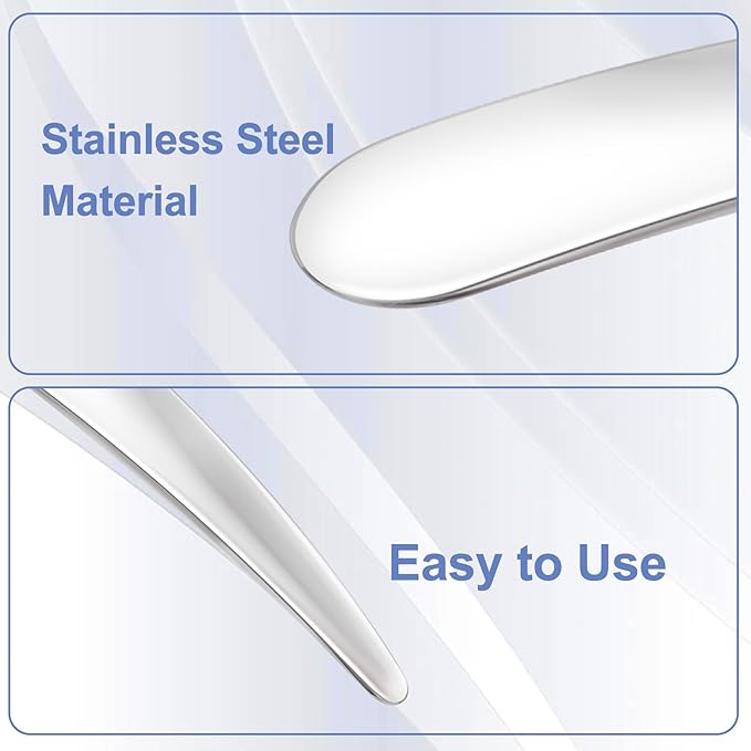 3 Pcs Metal Makeup Spatula, Facial Cosmetic Cream Spatulas Spoon, Massage Beauty Tools, Reusable Skincare Scoop Applicator for Face Eye Cream