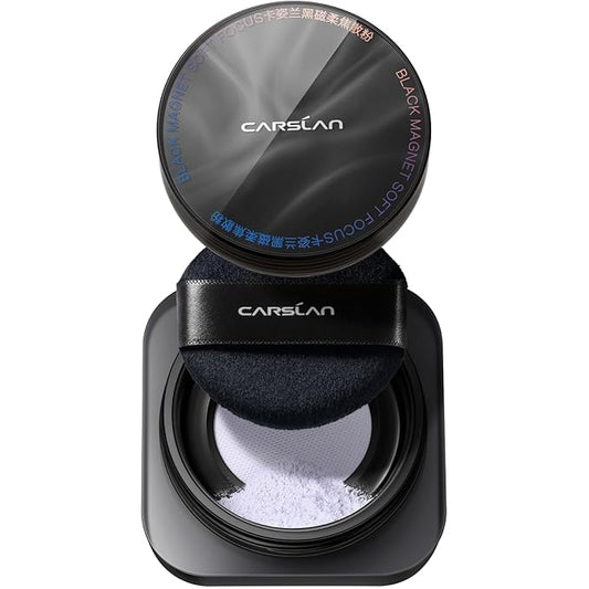 Black Magnet Soft Focus Make Up Powder, Waterproof Loose Setting Powder, 24H Longlasting, Oil Control, Talc-Free Face Powder, 01 Light Purple For Dry&Com Skin, 0.28Oz