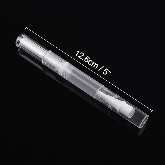 Awpeye 30Pack 3ML Transparent Twist Pens, Empty Nail Oil Pen Brush Cosmetic Lip Gloss Container Applicators