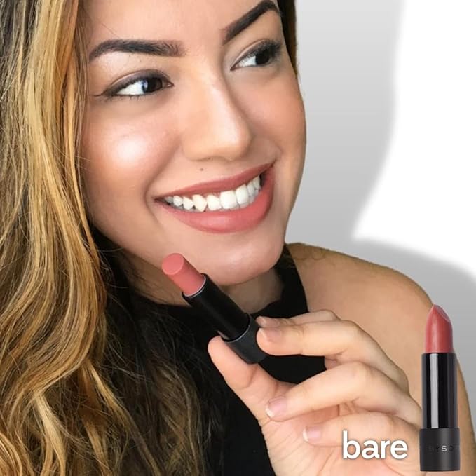RUBY'S ORGANICS Semi-Matte Lipstick for Women, Hydrating and Highly Pigmented, Moisturizing & Non Drying, Lightweight & Long Lasting Formula, Lip Makeup, Paraben-Free, Nude Bare, 3.7g