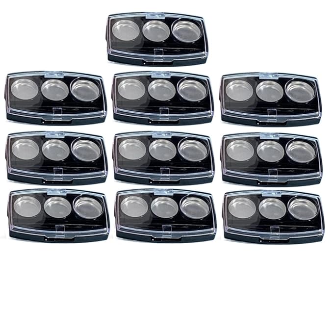 3 Grids Eyeshadow Dispenser,10PCS Lipstick Powder Box,Portable Empty Palette,DIY Eyeshadow Box,Eyeshadow Makeup Containers for Women