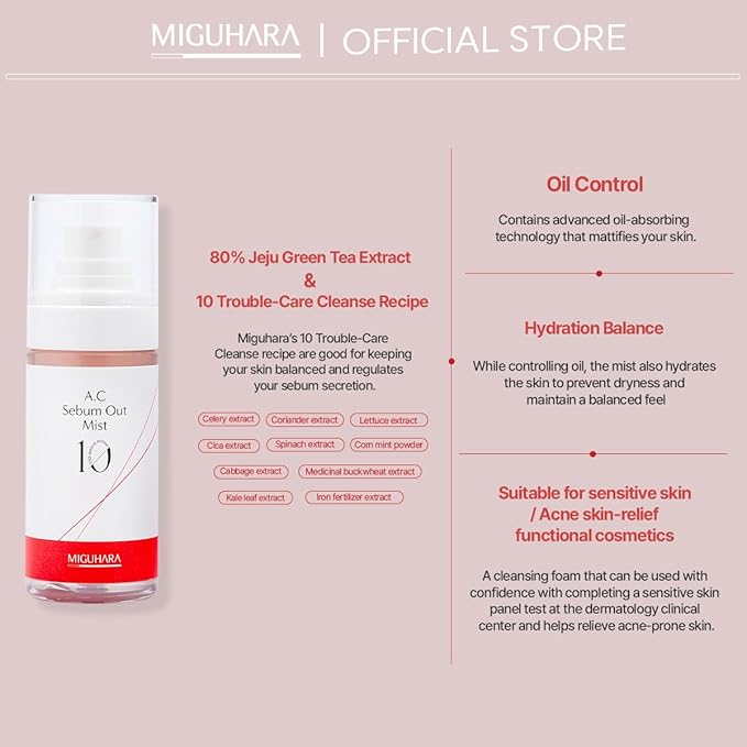 LOVE Vegan No-Sebum Cushion & A.C Sebum Out Mist Bundle