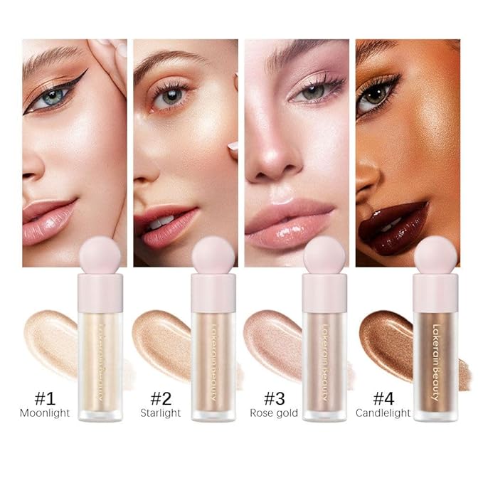 Liquid Highlighter Stick, Matte Finish, Cream Formula, 02#, Waterproof, Full Coverage, Body & Face Makeup