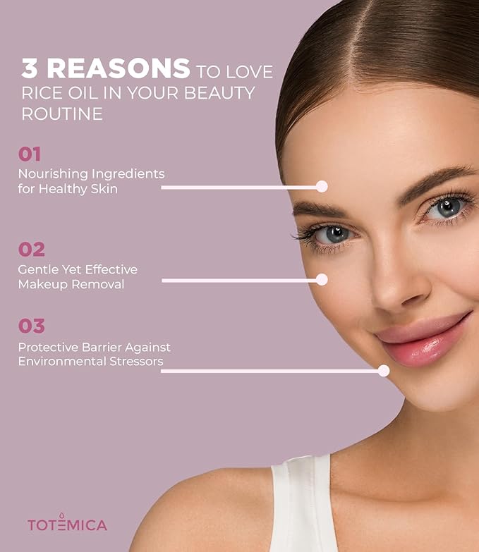 TOTÉMICA Make up Remover, Cleansing Oil with Rice Bran & Jojoba, Waterproof Mascara Remover, Gentle & Hydrating Facial Cleanser for All Skin Types, Desmaquillantes para la cara - 150ml