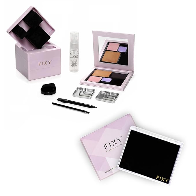 FIXY Repair Kit Repressing tool for Eyeshadow, Blush, & Highligher Square Pans + FIXY Extra Small Empty Palette