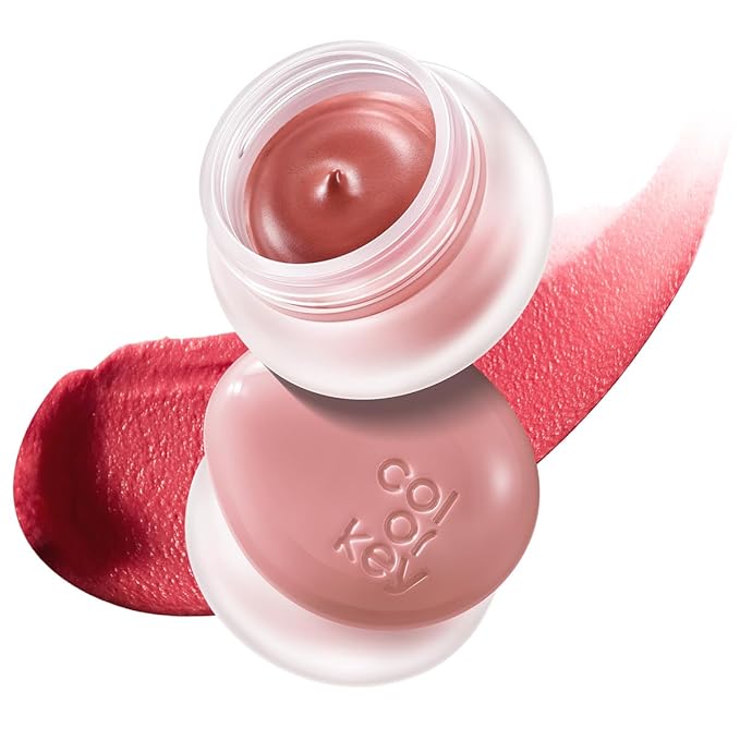 COLORKEY Bouncy Multi-Purpose Mud, Lip Tint, cheek, Moist Fit Without Stickiness, non-sticky, Creamy Soft Texture,Smudge-Proof (Q03-Peach Slushy, 4.5g)