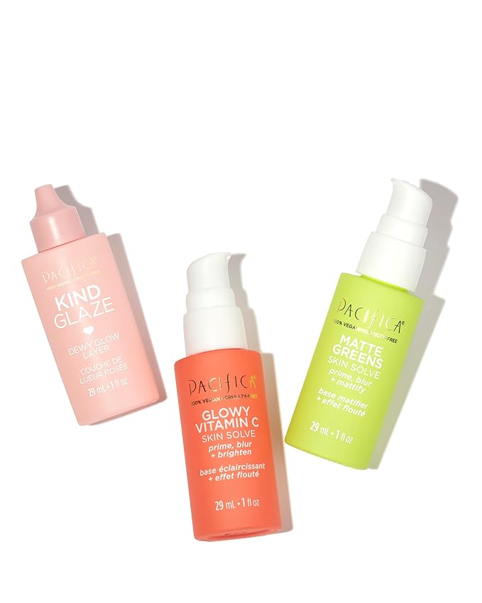 Pacifica Vegan Collagen Skin Solve Primer – 3-in-1 Face Primer that Primes, Blurs & Hydrates, Skincare-Infused Formula with Collagen Peptides, Hyaluronic Acid & Caffeine for Smooth Radiant Skin