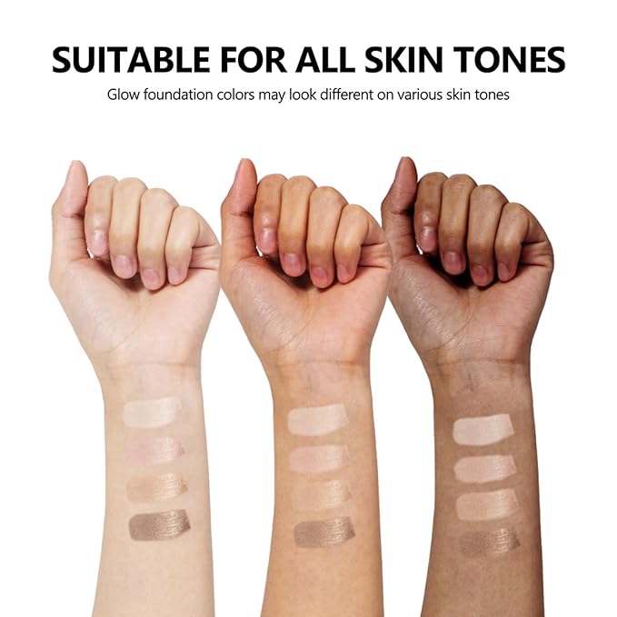 Natural Glow Illuminator Glotion, Hydrating Makeup Highlighter for Face & Body, Liquid Highlighter to Glow, Sheer to Light Buildable Coverage Long Lasting Vegan & Cruelty-Free, Fair