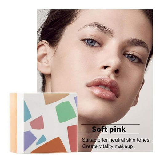 MAEPEOR Setting Powder 8 Colors Smooth and Lightweight Matte Face Powder for Brightening and Setting Makeup with Face Puff (1.76 oz, P06 Soft Pink)