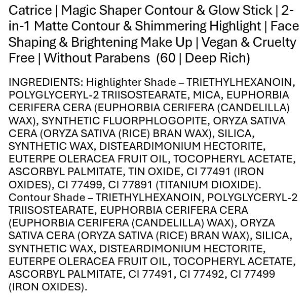 Catrice | Magic Shaper Contour & Glow Stick | 2-in-1 Matte Contour & Shimmering Highlight | Face Shaping & Brightening Make Up | Vegan & Cruelty Free | Without Parabens (60 | Deep Rich)