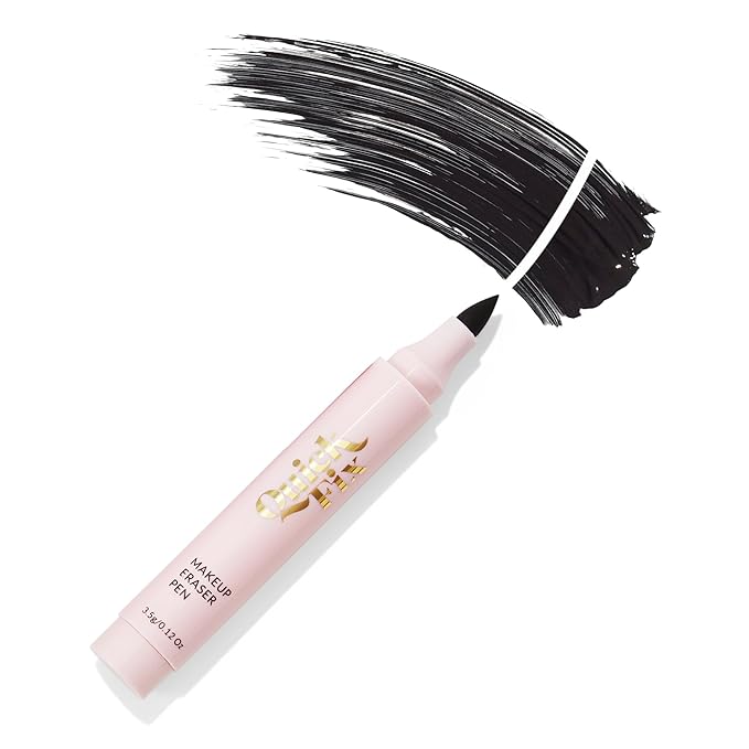 THE QUICK FLICK Reusable Waterproof Makeup Remover Pen - Quick Fix Makeup Eraser Pen for Smudged Eyeliner, Mascara, Brows - Instant Lipstick Remover - Travel Friendly, On-the-Go Touch-Ups, Easy to Use