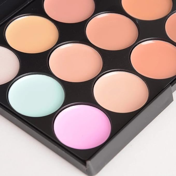 15 Color Cream Concealer Camouflage Makeup Palette Contouring Kit #1 - Perfect for Professional and Daily Use