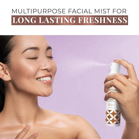 Long Stay Non Sticky Makeup Fixer, Setting Spray for Face Makeup with Aloevera and Green Tea 100 ml