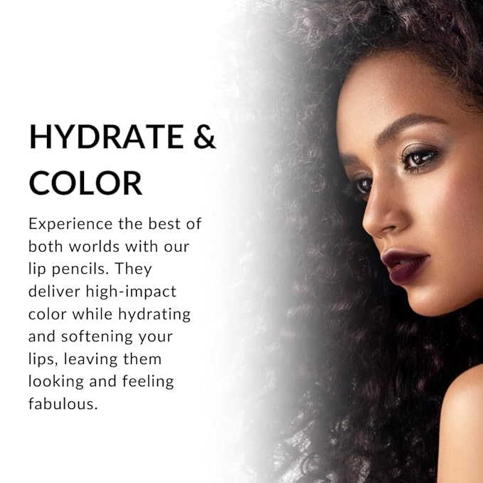 Luxury Lip Pencil by Flori Roberts, Retractable Lip Liner and Filler, Vibrant Lip Makeup for Women of Color or Deeper Skin Tones