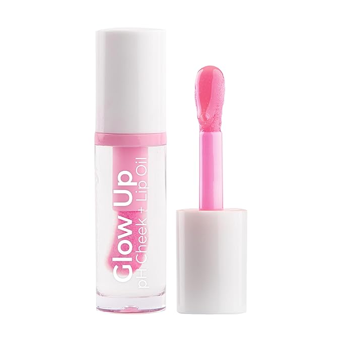MCoBeauty Glow Up pH Cheek & Lip Oil - Rosy Pink, Color-Changing, Vegan, Cruelty Free Cosmetics