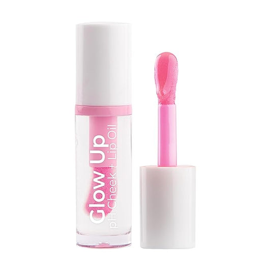 MCoBeauty Glow Up pH Cheek & Lip Oil - Rosy Pink, Color-Changing, Vegan, Cruelty Free Cosmetics