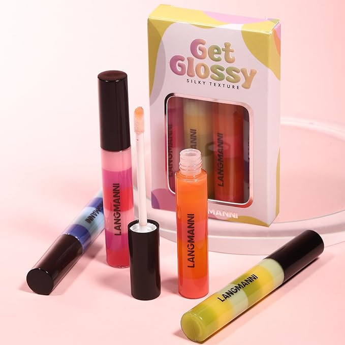 Jolilab Lip Gloss Glossy Blam Silky Texture Fruit Flavoured For Lip Glossy Liquid Lipstick Long Lasting Taste Waterproof Moisturizing Hydrating Lip Glow Oil Lip Make-up for for Women and Girls