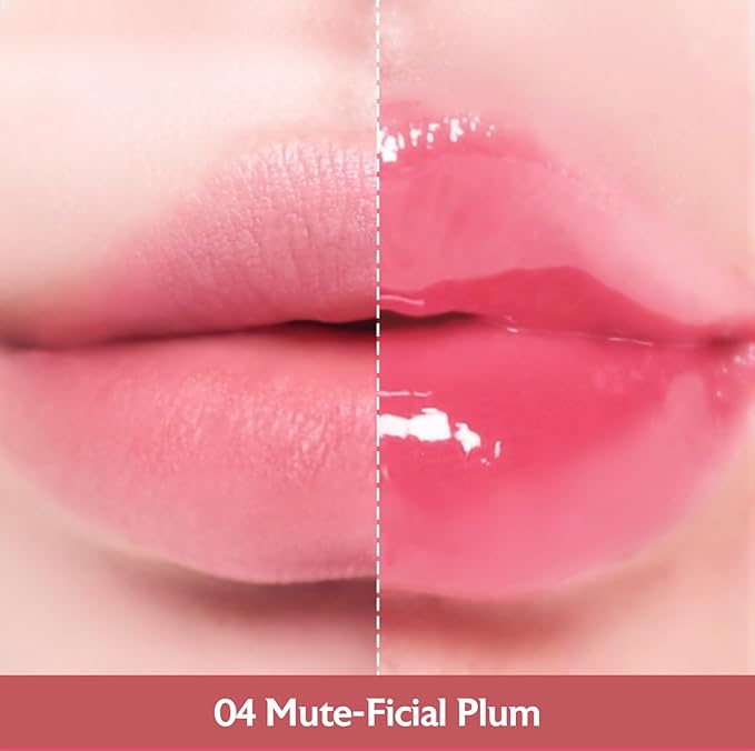 MILKTOUCH Jelly Fit Glow Lip Tint - Hydrating Lip Gloss with Long-Lasting Moisture, Color Stain, Lightweight Formula, Radiant Shine, Perfect for Daily Use, Korean Lip (04 Mute-Ficial Plum, 4ml)