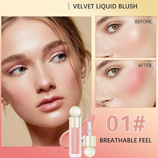 Mysense Silky Cream Blush Stick for Cheek Soft Pinch, Matte Blush Makeup Natural-Looking, Weightless, Long-Lasting - 01# Bliss-Baby Pink