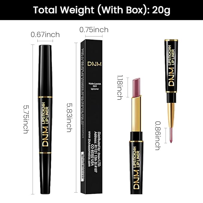 evpct 1Pcs Rose Red Matte Lip Liner and Lipstick for Women, Rose Magic Lipstick Lip Stain 24 Hours Original Lip Liner Makeup Stain Long Lasting Waterproof Smudge Proof labial Lip Pencil 34#