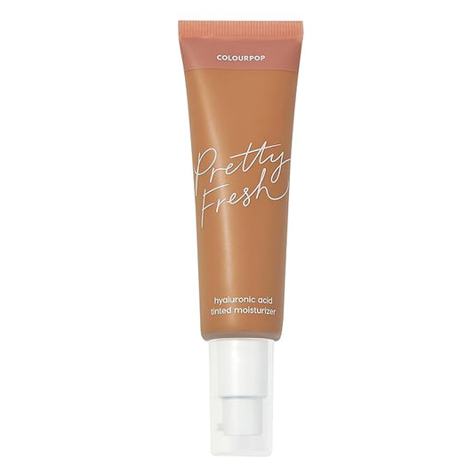 ColourPop Pretty Fresh Tinted Moisturizer - Hydrating Skin Tint & Glowy Summer Makeup with Lightweight Coverage - Made with Hyaluronic Acid & Coconut Water - Med Dark 13W (1.45 oz)