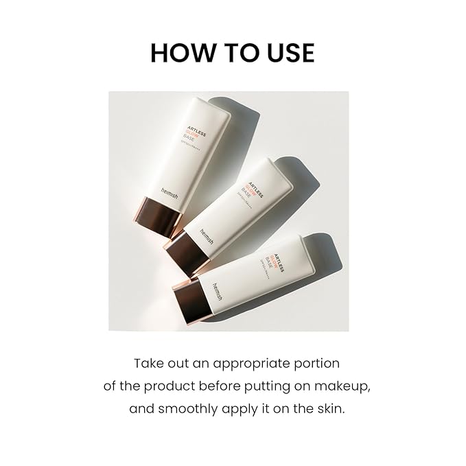 HEIMISH Artless Glow Base, Multipurpose Makeup Base, Primer, Highlighter, Tone Up Sunscreen for face, Lightweight, Non-greasy, Hydrating, Natural Finish with SPF 50+ PA++++, 1.35fl.oz/40ml