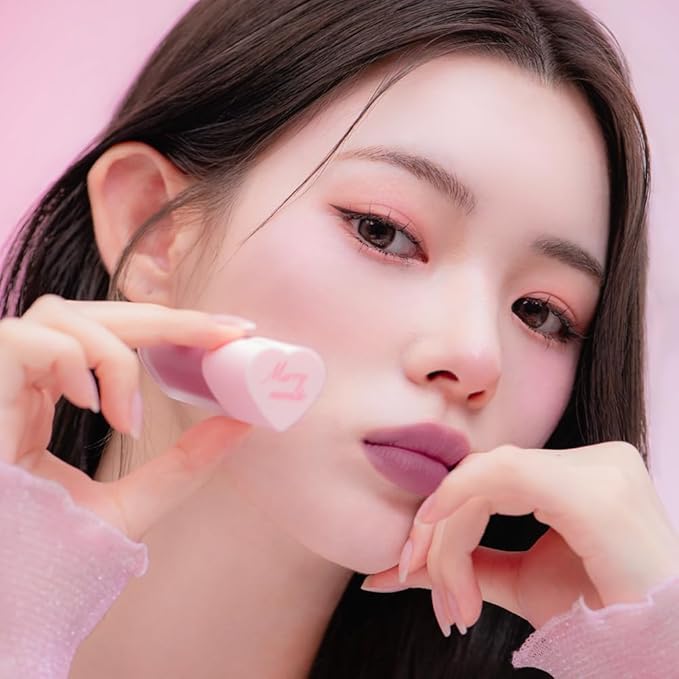 Cherry Heart Mega Tint – High-Pigment, Smudge-Proof Korean Lip Tint for All-Day Wear (02 Mauve Cherry, 1 Count)